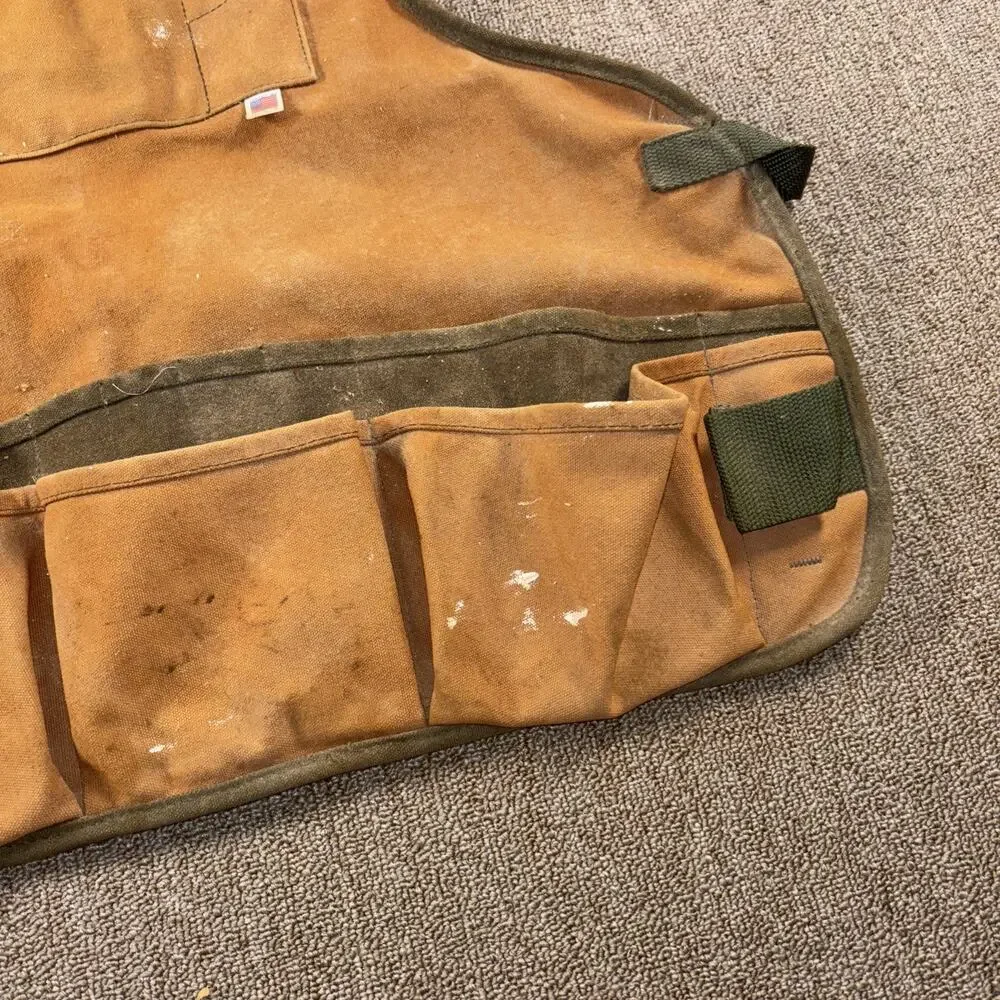 Bucket Boss Vintage Apron Tool Belt Canvas Brown Pocket